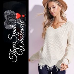 Pre-Order...🧣Fall Fashion🧣Raw Hem Sweater